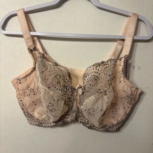 Fit Fully Yours Womens Nicole see -Thru Lace Bra Cloud Pink Size 36G